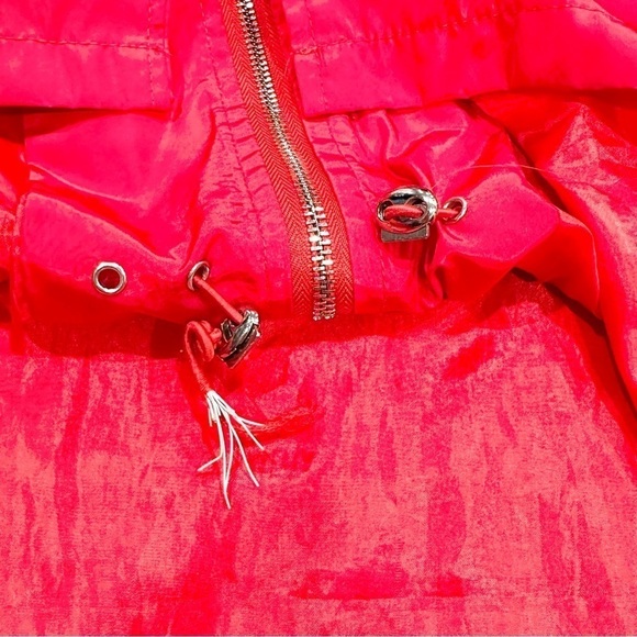 Vintage Mega Wear Mens Red White Stripe Windbreaker Track Jacket - Picture 5 of 12